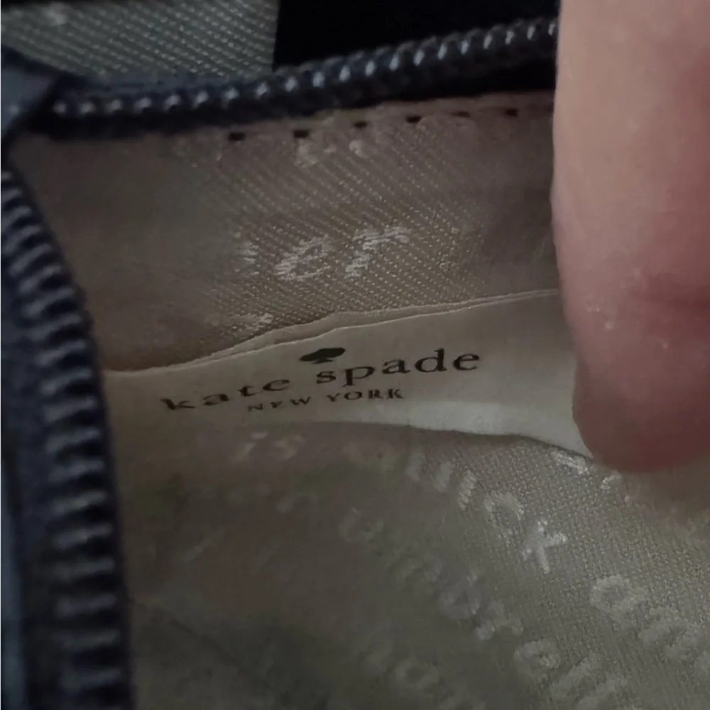 Kate Spade black and white zip around wallet
